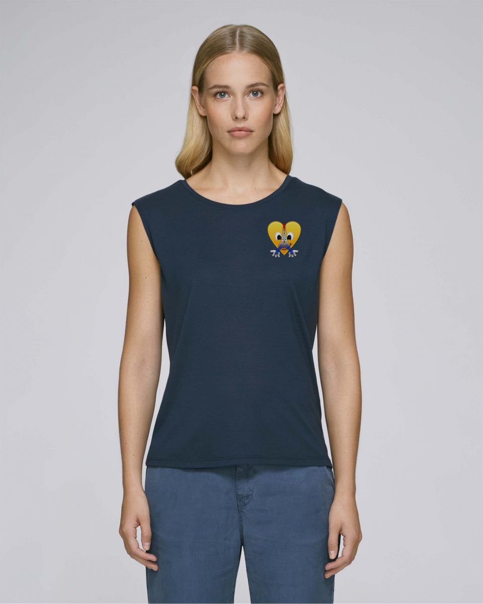 T-Shirt Bio bleu marine Femme – Eiffel tee