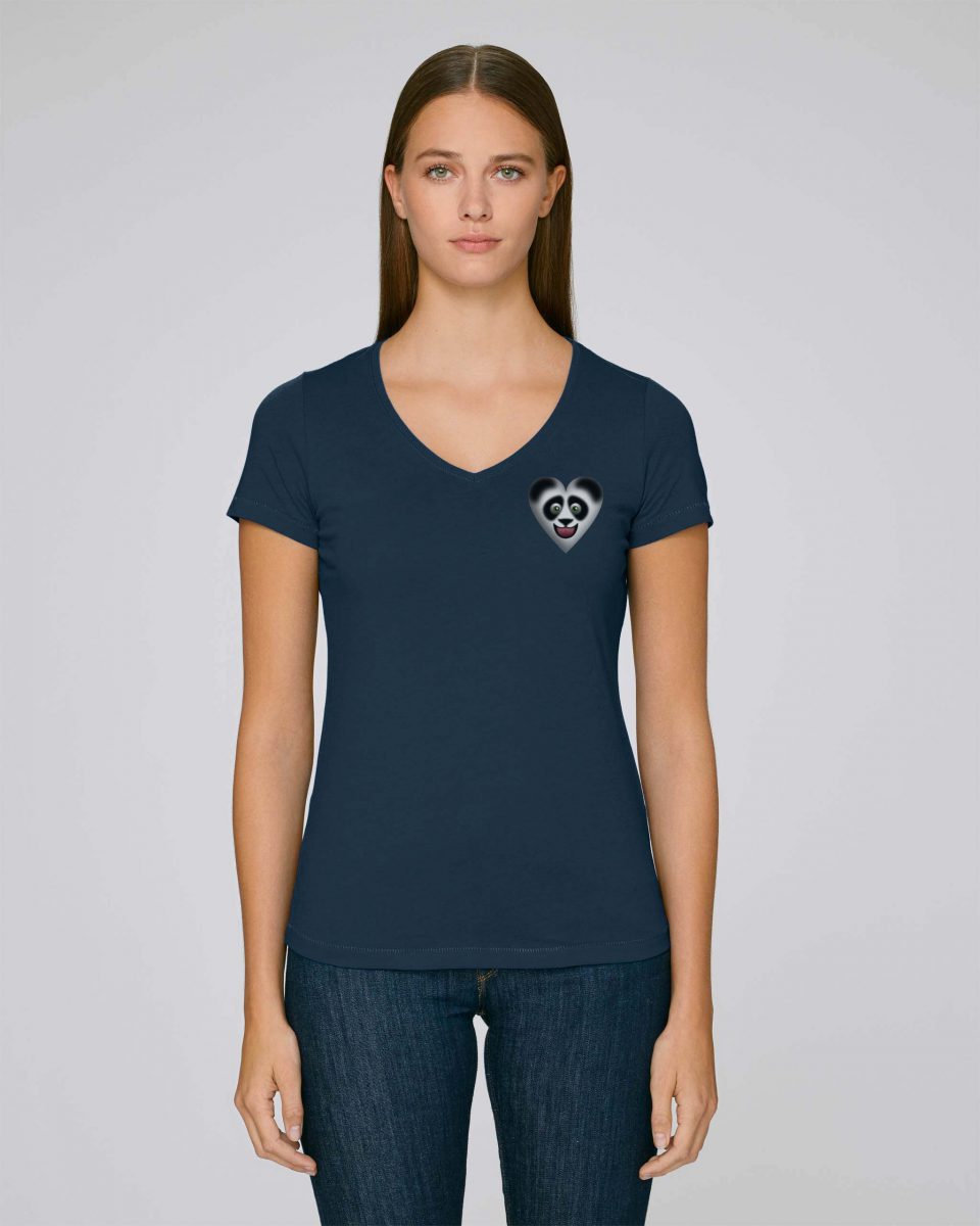 T-Shirt Bio bleu marine fonce Femme – Panda tee