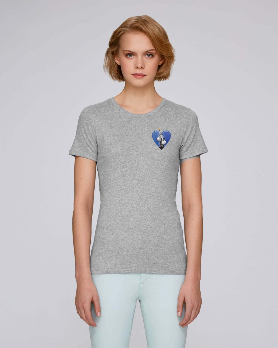 T-Shirt Bio gris Femme – New york tee