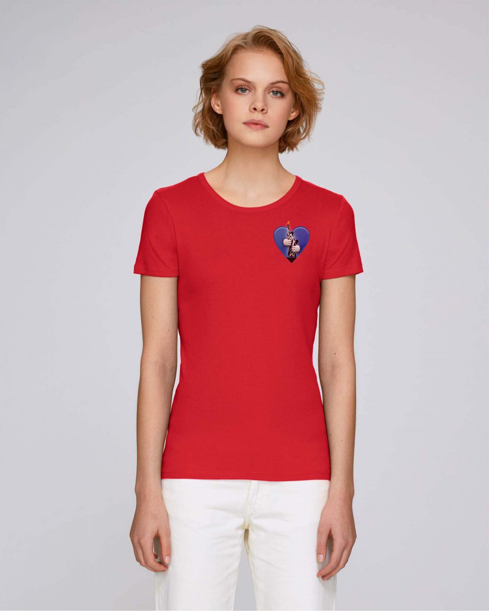 T-Shirt Bio rouge Femme – New york tee